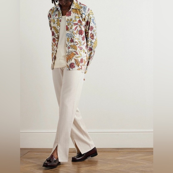 KARTIK RESEARCH Faux Pearl Embellished Ecru Jeans Indian Size 32 $680 NWT - Picture 1 of 9